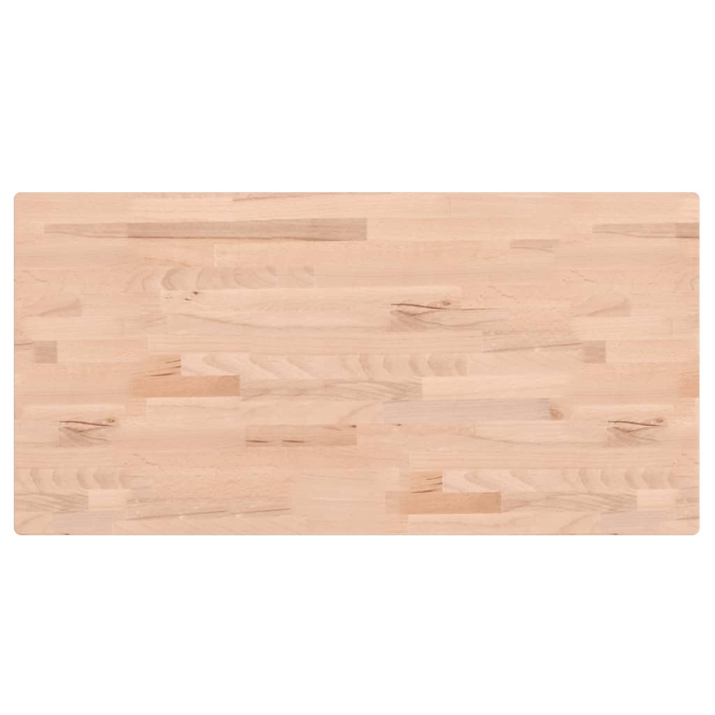 Table Top Rectangular Solid Wood Beech