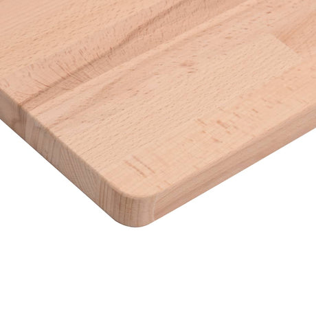 Table Top Rectangular Solid Wood Beech