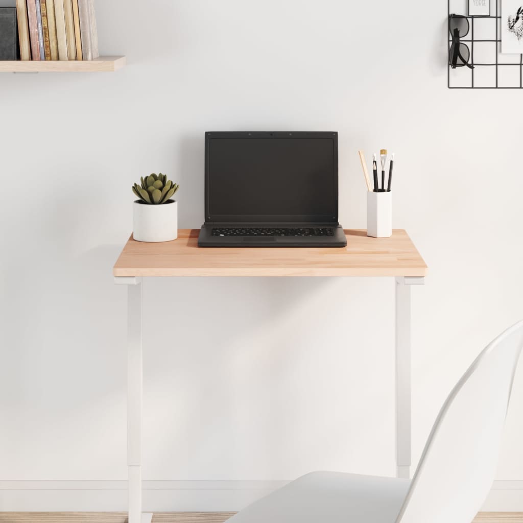 Table Top Rectangular Solid Wood Beech