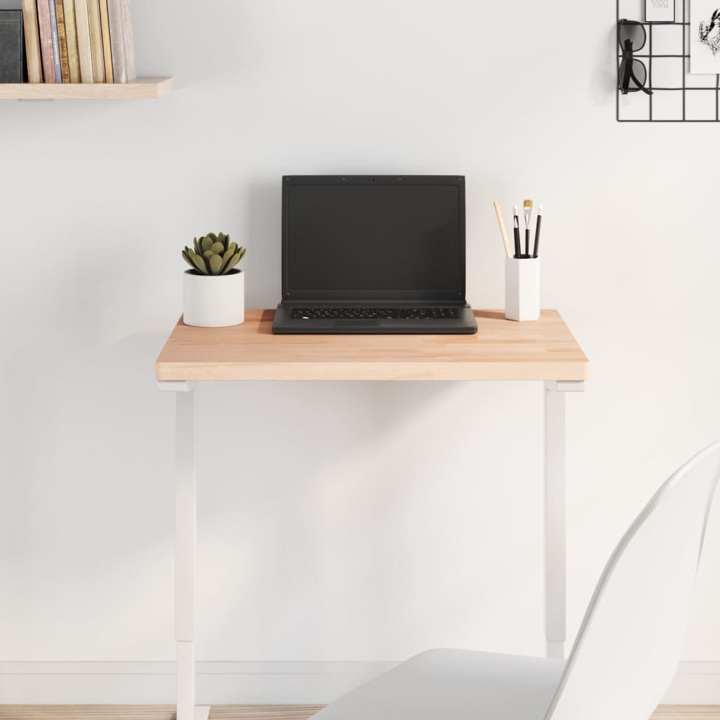 Table Top Rectangular Solid Wood Beech