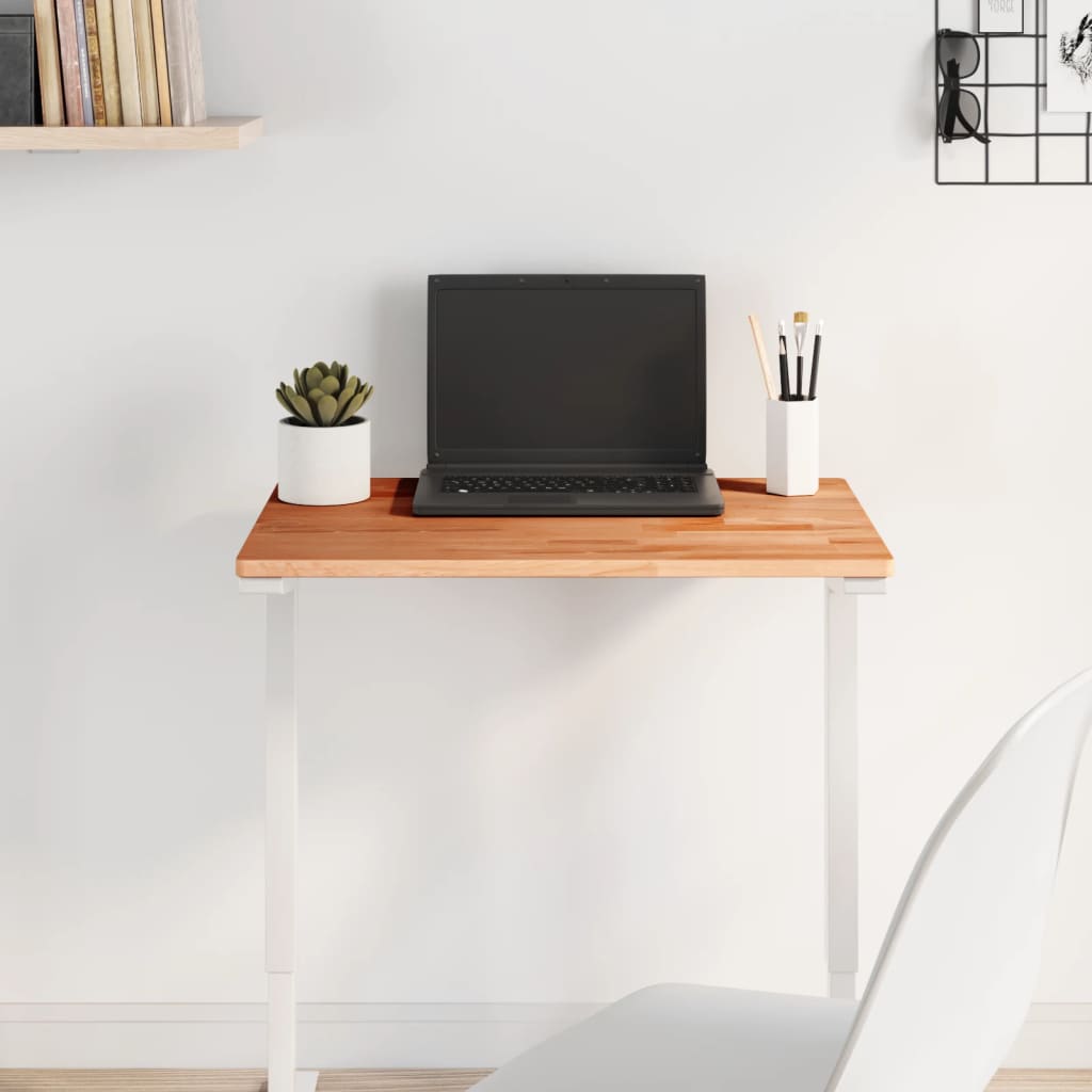 Table Top Rectangular Solid Wood Beech