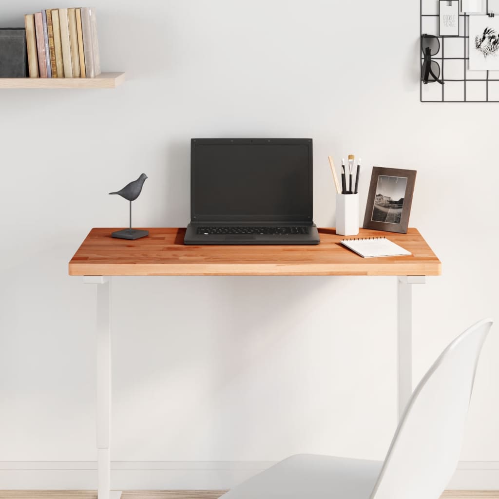 Table Top Rectangular Solid Wood Beech