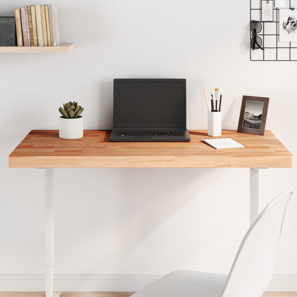 Table Top Rectangular Solid Wood Beech