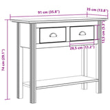 Console Table Bodo 90X34.5X73 Cm Solid Wood Pine