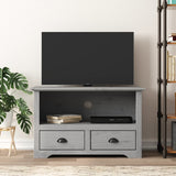 Tv Cabinet With 2 Drawers Bodo 91X43X56 Cm Solid Wood Pine