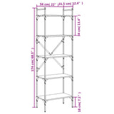 Bookcase 5-Tier 56X31.5X Engineered Wood