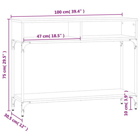 Console Table 100X30.5X75 Cm Engineered Wood
