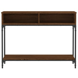 Console Table Brown Oak 100x30.5x75 cm Engineered Wood
