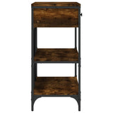 Console Table with Drawers and Shelves Smoked Oak Engineered Wood