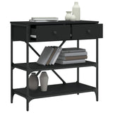 Console Table Black 75x34.5x75 cm Engineered Wood