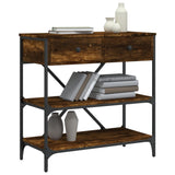 Console Table Smoked Oak 75x34.5x75 cm Engineered Wood