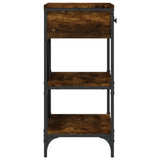 Console Table Smoked Oak 75x34.5x75 cm Engineered Wood