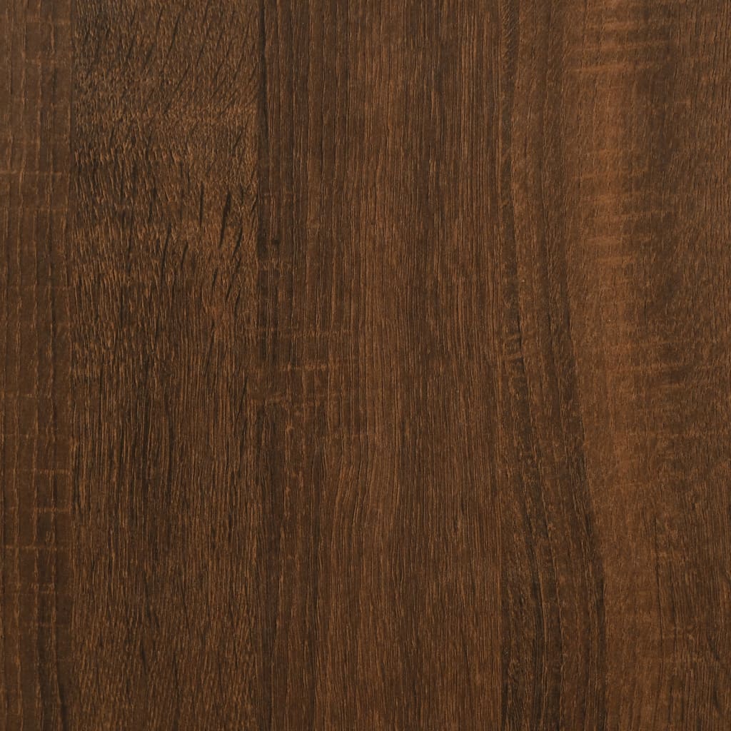 Console Table Brown Oak 75x34.5x75 cm Engineered Wood