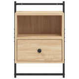 Bedside Cabinet Wall-Mounted 40X30X61 Cm Engineered Wood