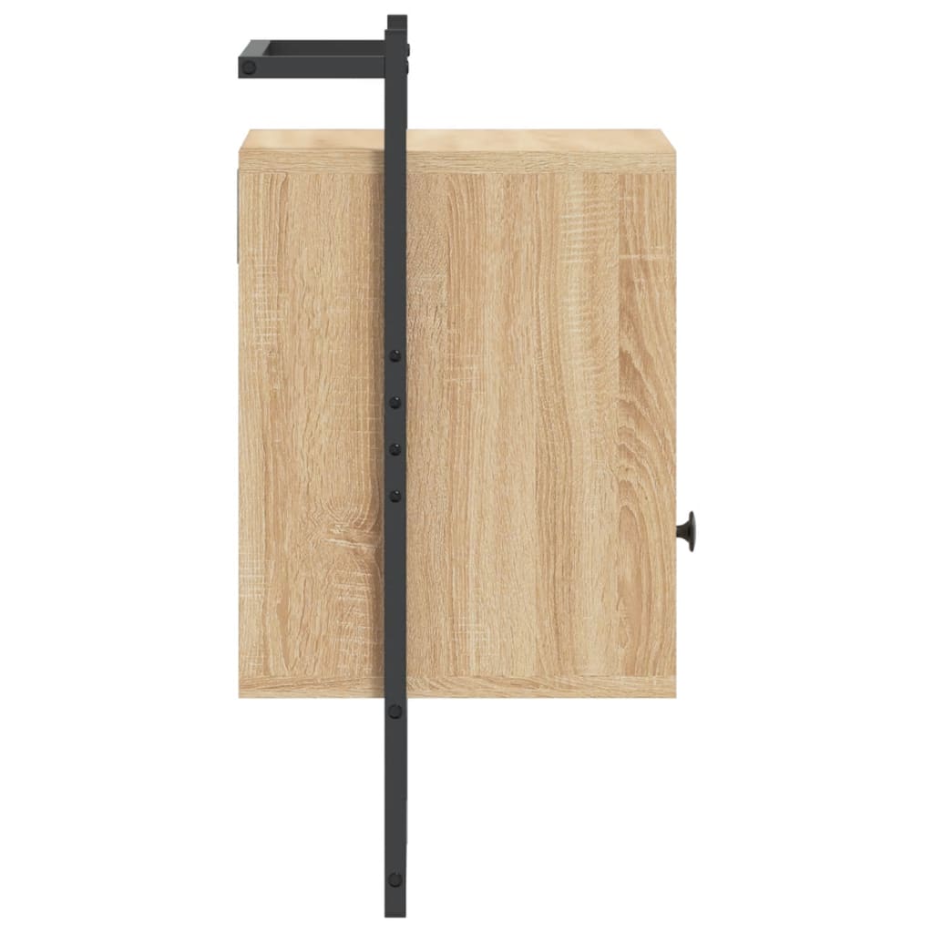 Bedside Cabinet Wall-Mounted 40X30X61 Cm Engineered Wood