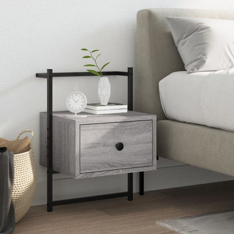 Bedside Cabinet Wall-Mounted 35X30X51 Cm Engineered Wood