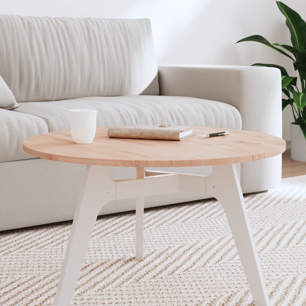 Table Top Ø Round Solid Wood Beech