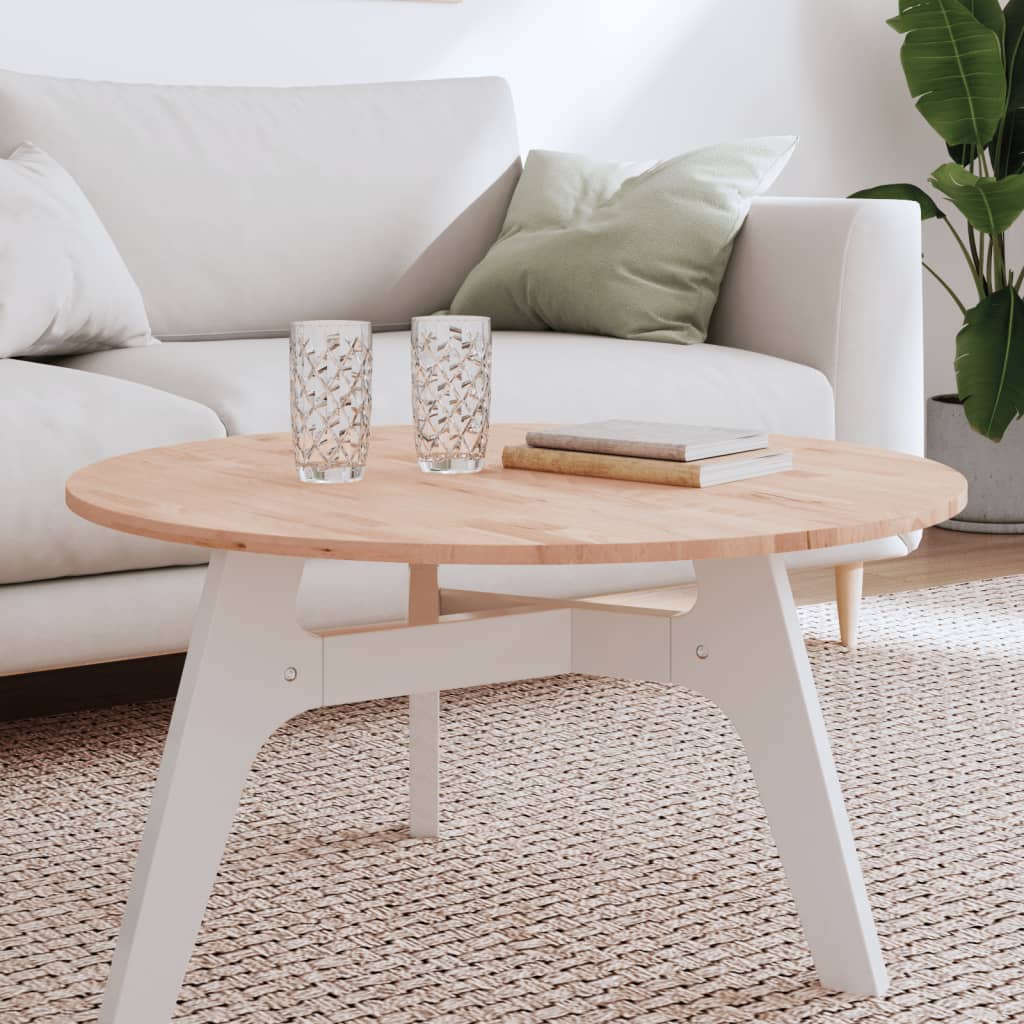 Table Top Ø Round Solid Wood Beech