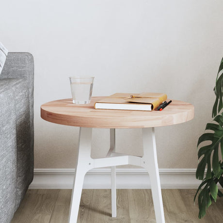 Table Top Ø Round Solid Wood Beech