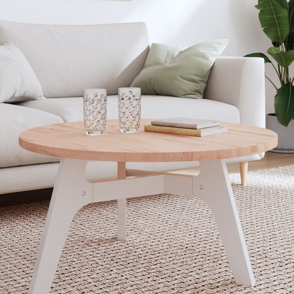 Table Top Ø Round Solid Wood Beech
