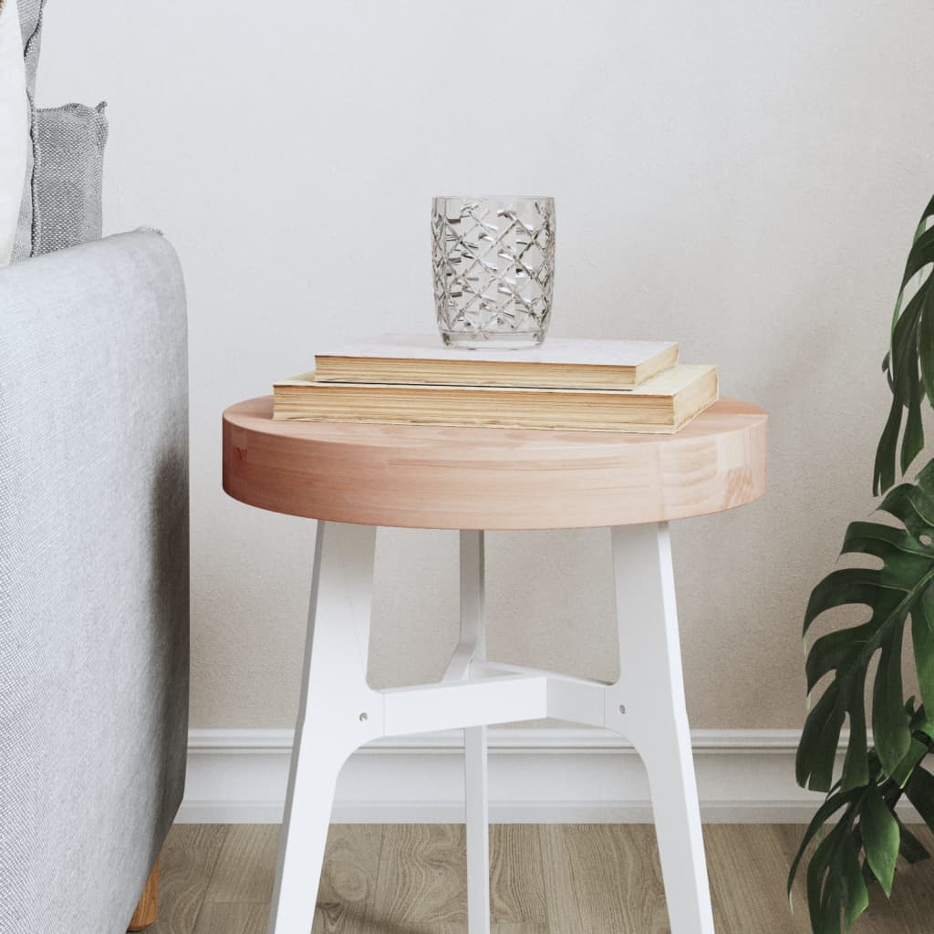Table Top Ø Round Solid Wood Beech