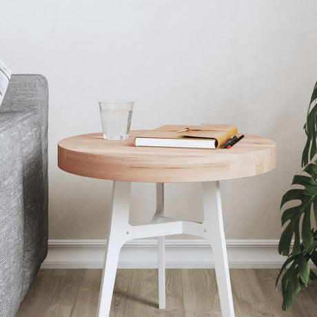 Table Top Ø Round Solid Wood Beech