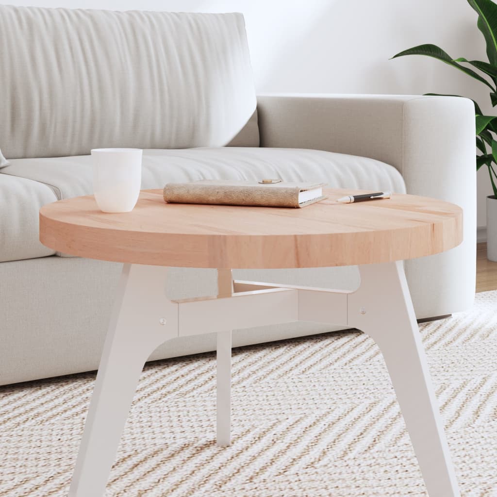 Table Top Ø Round Solid Wood Beech