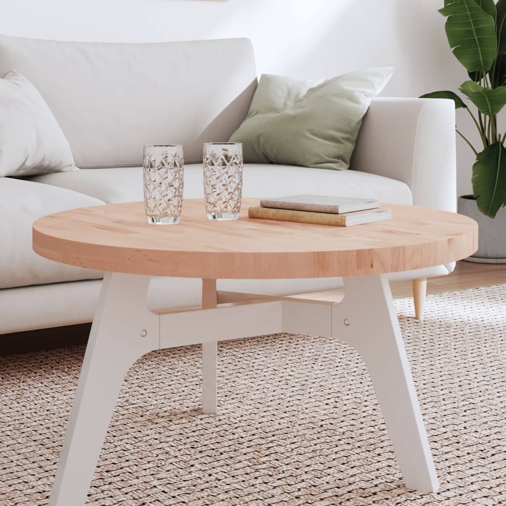 Table Top Ø Round Solid Wood Beech