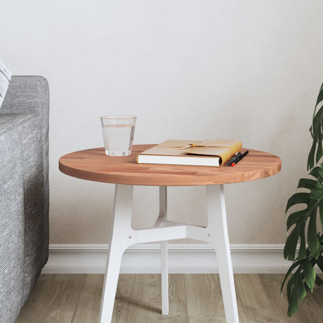 Table Top Ø Round Solid Wood Beech