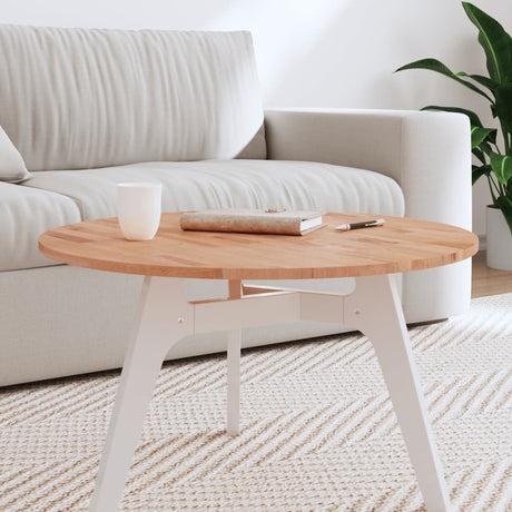 Table Top Ø Round Solid Wood Beech