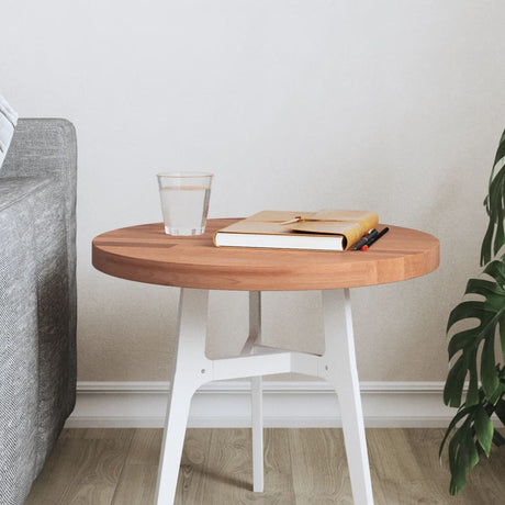 Table Top Ø Round Solid Wood Beech