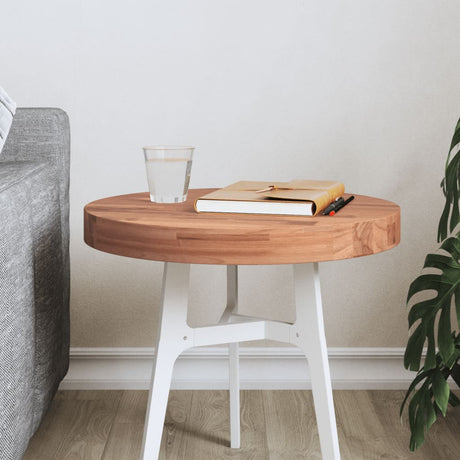 Table Top Ø Round Solid Wood Beech