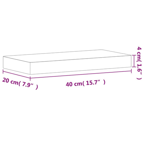 Wall Shelf Solid Wood Beech