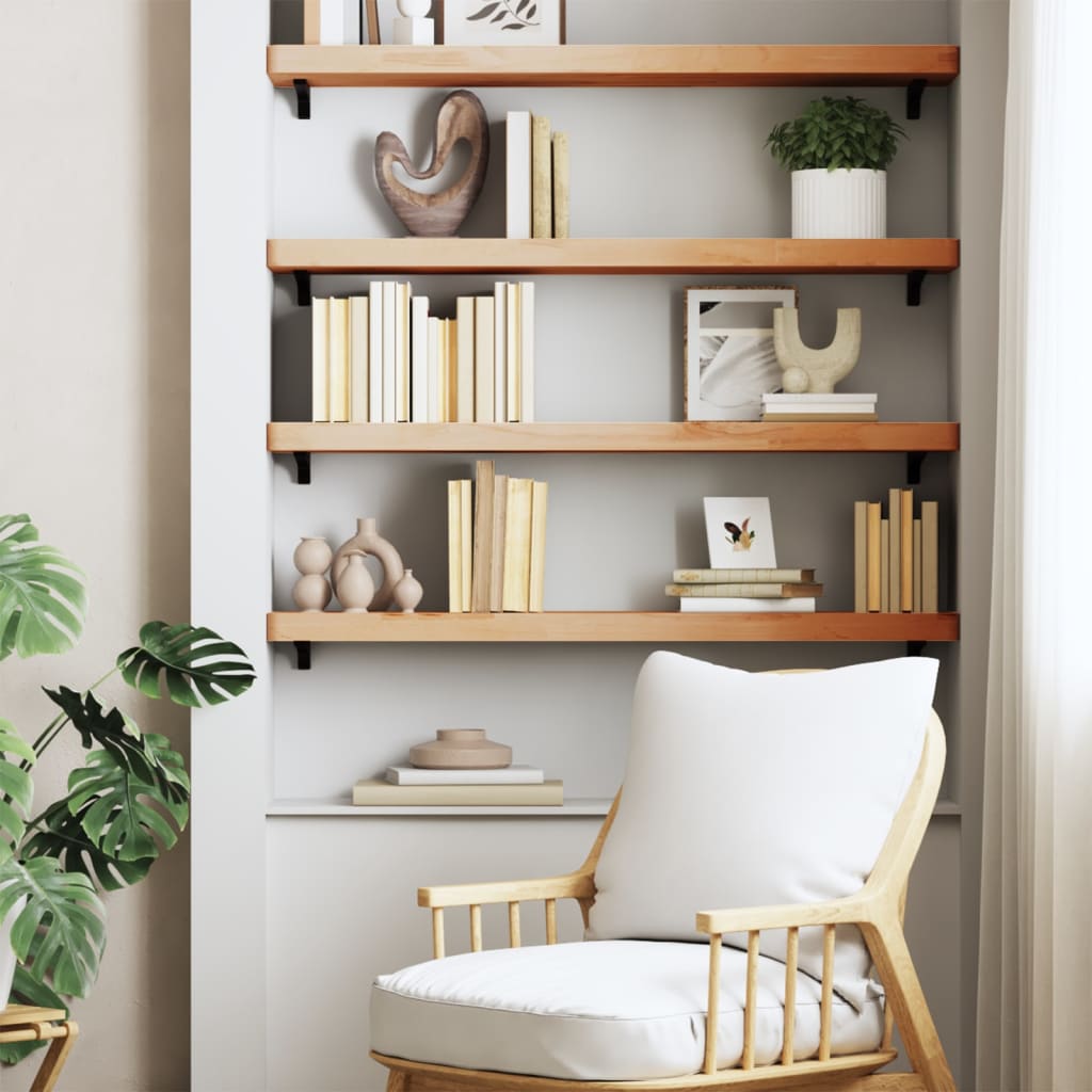 Wall Shelf Solid Wood Beech