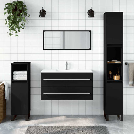 2 Piece Bathroom Furniture Set Engineered Wood