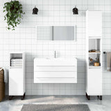 2 Piece Bathroom Furniture Set Engineered Wood