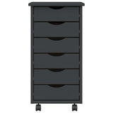 Rolling Cabinet With Drawers Moss Solid Wood Pine