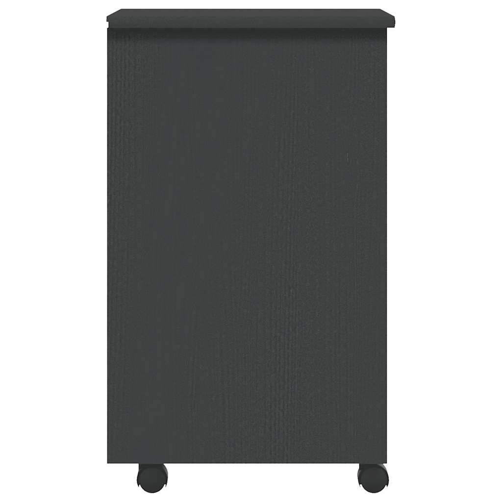 Rolling Cabinet With Drawers Moss Solid Wood Pine