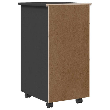 Rolling Cabinet With Drawers Moss Solid Wood Pine