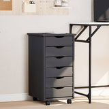 Rolling Cabinet With Drawers Moss Solid Wood Pine