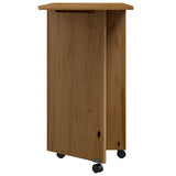 Rolling Cabinet With Desk Moss Solid Wood Pine