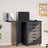 Rolling Cabinet With Desk Moss Solid Wood Pine