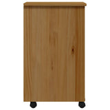 Rolling Cabinet With Drawers Moss Solid Wood Pine
