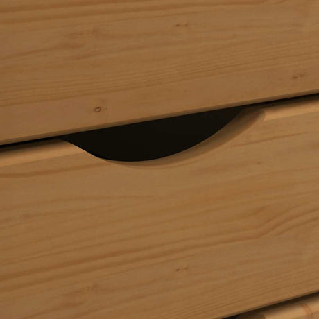 Rolling Cabinet With Drawers Moss Solid Wood Pine