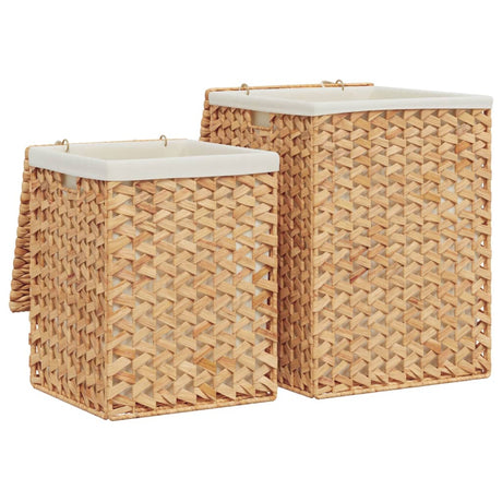 Laundry Baskets 2 Pcs Water Hyacinth
