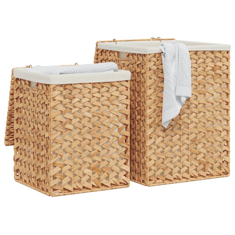 Laundry Baskets 2 Pcs Water Hyacinth