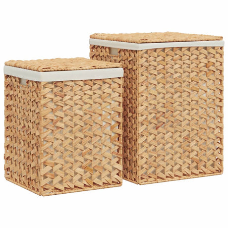Laundry Baskets 2 Pcs Water Hyacinth