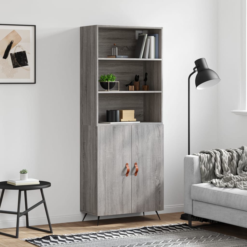 Highboard 69.5X34X180 Cm Engineered Wood