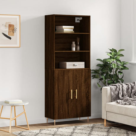Highboard 69.5X34X180 Cm Engineered Wood