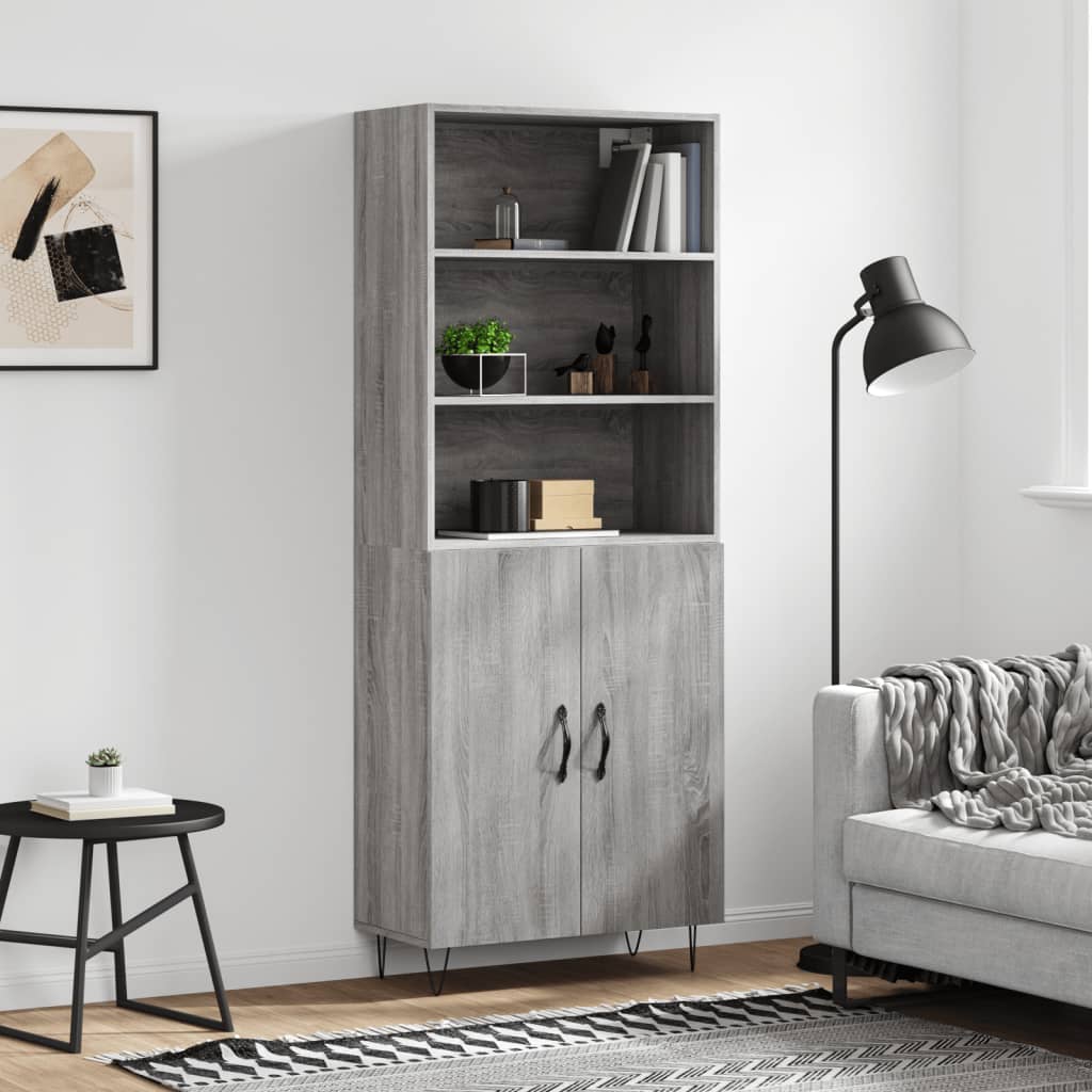 Highboard 69.5X34X180 Cm Engineered Wood